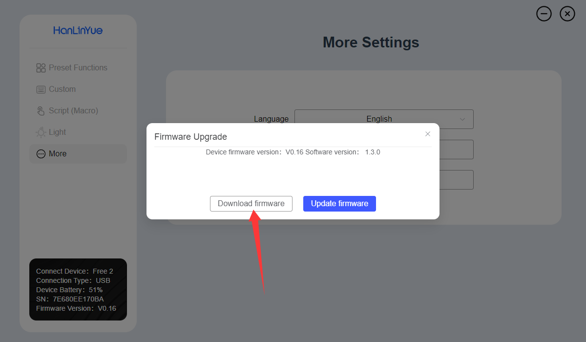 Select Download Firmware